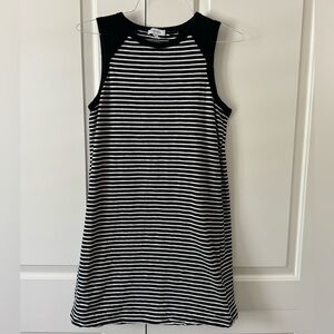 Evereve Black and White Striped Dress